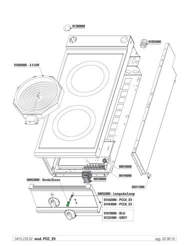 Pièces détachées TECNOINOX PCC8E9 Annee 08-2010 