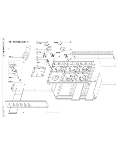 Pièces détachées TECNOINOX PF105G7 Annee 11-2015 