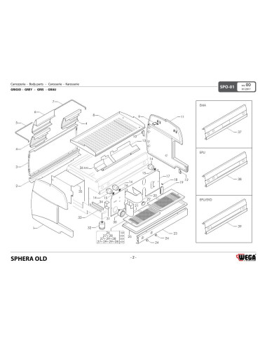 Pièces détachées WEGA SPHERA-OLD (201701-) Annee 201701- 