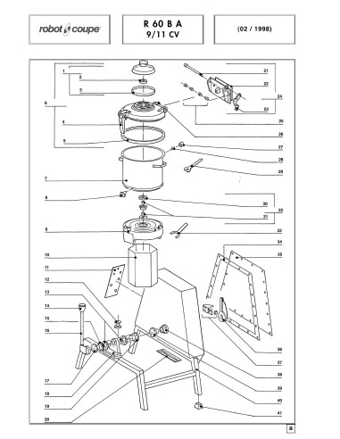 Pièces détachées pour Cutters Verticaux R60B "A" 9/11 CV - Robot Coupe 