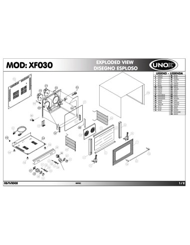 Pièces détachées UNOX XF030 Annee 2005 - UNOX XF030 - Annee 2005 - Unox