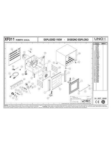 Pièces détachées UNOX XF011 Annee 2000 - UNOX XF011 - Annee 2000 - Unox