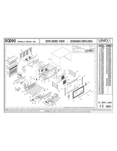 Pièces détachées UNOX XG090 Annee 2000 - UNOX XG090 - Annee 2000 - Unox