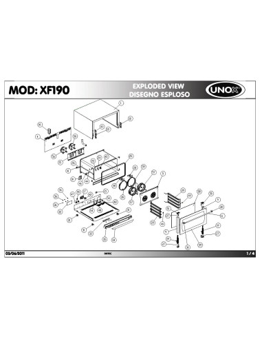 Pièces détachées UNOX XF190 Annee 2011 - UNOX XF190 - Annee 2011 - Unox