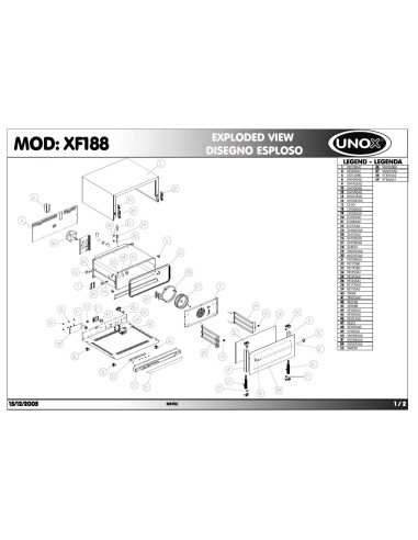 Pièces détachées UNOX XF188 Annee 2005 - UNOX XF188 - Annee 2005 - Unox