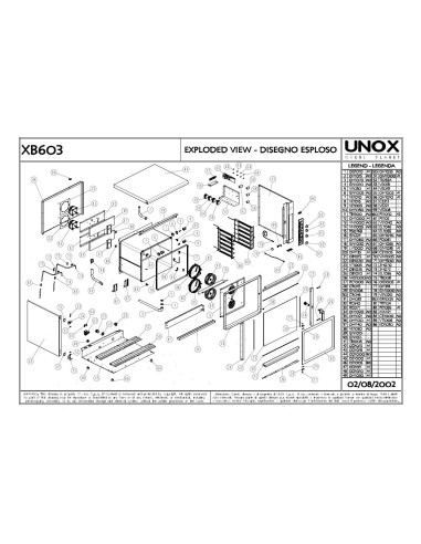 Pièces détachées UNOX XB603 Annee 2002 - UNOX XB603 - Annee 2002 - Unox