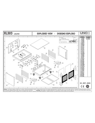 Pièces détachées UNOX XL503 Annee 2000 - UNOX XL503 - Annee 2000 - Unox