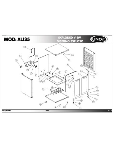 Pièces détachées UNOX XL135 Annee 2011 - UNOX XL135 - Annee 2011 - Unox