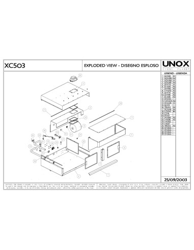 Pièces détachées UNOX XC503 Annee 2003 - UNOX XC503 - Annee 2003 - Unox