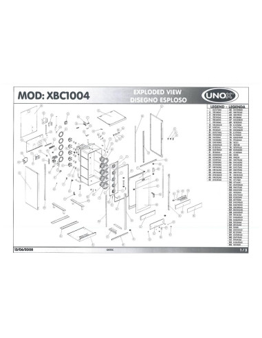 Pièces détachées UNOX XBC1004 Annee 2008 - UNOX XBC1004 - Annee 2008 - Unox