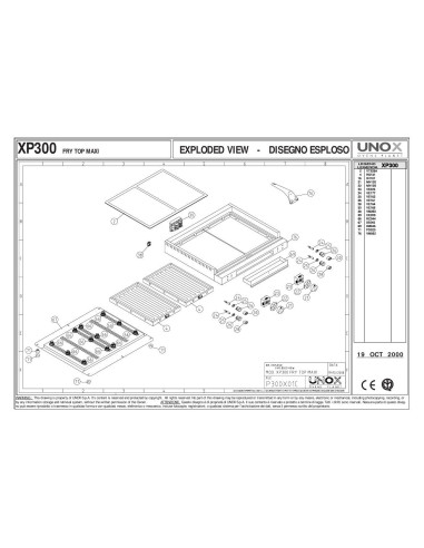 Pièces détachées UNOX XP300 Annee 2000 - UNOX XP300 - Annee 2000 - Unox