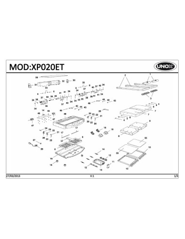 Pièces détachées UNOX XP020ET Annee 2013 - UNOX XP020ET - Annee 2013 - Unox