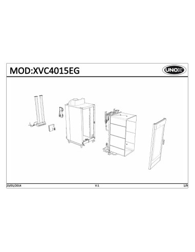 Pièces détachées UNOX XVC4015EG Annee 2014 - UNOX XVC4015EG - Annee 2014 - Unox