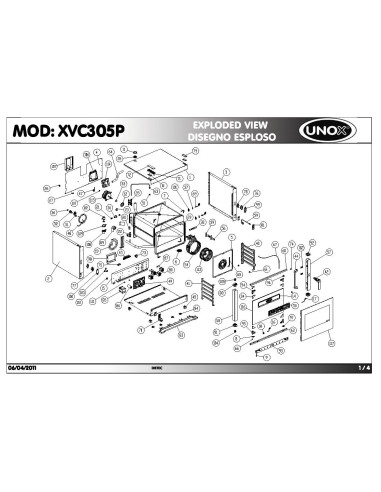 Pièces détachées UNOX XVC305P Annee 2011 - UNOX XVC305P - Annee 2011 - Unox