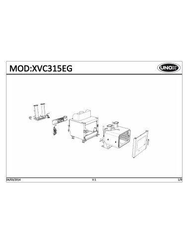 Pièces détachées UNOX XVC315EG Annee 2014 - UNOX XVC315EG - Annee 2014 - Unox