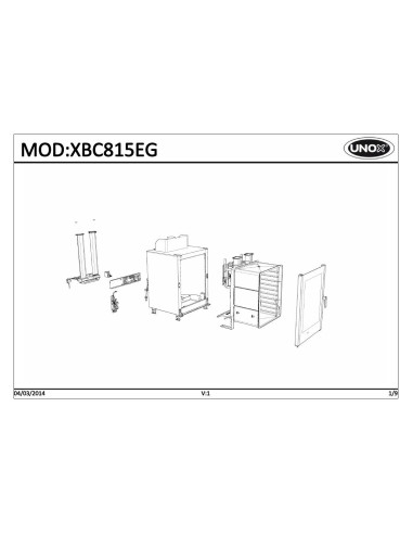 Pièces détachées UNOX XBC815EG Annee 2014 - UNOX XBC815EG - Annee 2014 - Unox