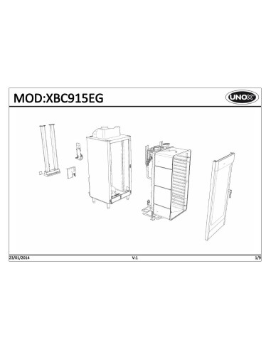 Pièces détachées UNOX XBC915EG Annee 2014 - UNOX XBC915EG - Annee 2014 - Unox