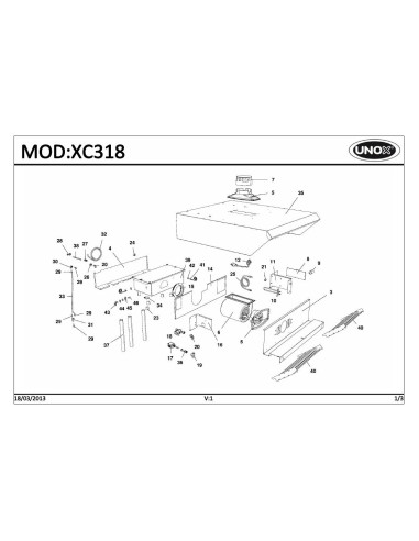 Pièces détachées UNOX XC318 Annee 2013 - UNOX XC318 - Annee 2013 - Unox