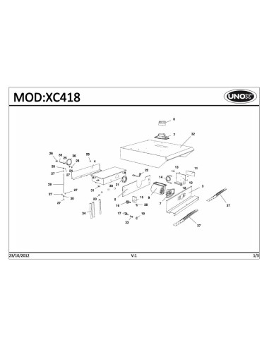 Pièces détachées UNOX XC418 Annee 2012 - UNOX XC418 - Annee 2012 - Unox