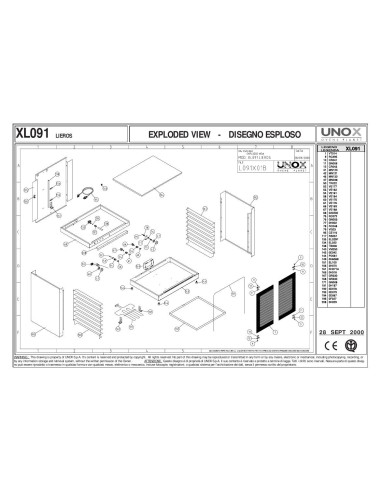 Pièces détachées UNOX XL091 Annee 2000 - UNOX XL091 - Annee 2000 - Unox