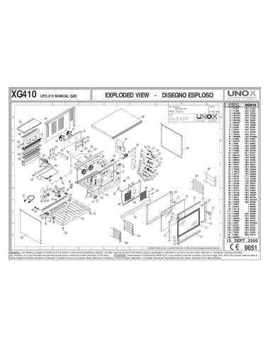 Pièces détachées UNOX XG410 Annee 2000 - UNOX XG410 - Annee 2000 - Unox