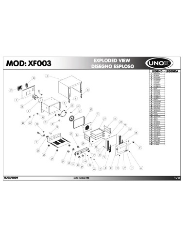 Pièces détachées UNOX XF003 Annee 2009 786 - UNOX XF003 - Annee 2009 786 - Unox