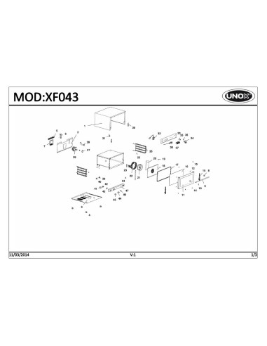 Pièces détachées UNOX XF043 Annee 2014 - UNOX XF043 - Annee 2014 - Unox