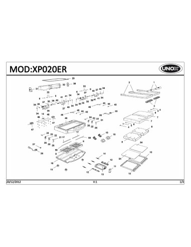 Pièces détachées UNOX XP020ER Annee 2012 - UNOX XP020ER - Annee 2012 - Unox