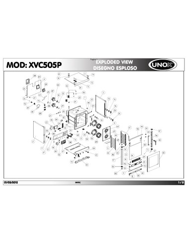 Pièces détachées UNOX XVC505P Annee 2012 - UNOX XVC505P - Annee 2012 - Unox