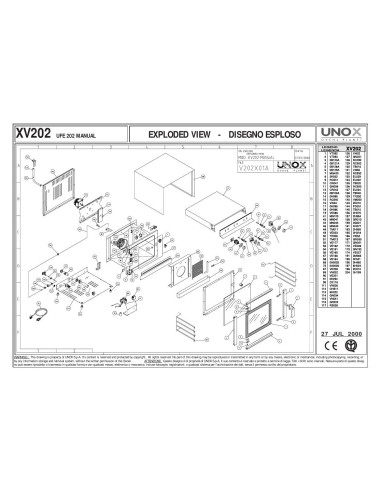 Pièces détachées UNOX XV202 Annee 2000 - UNOX XV202 - Annee 2000 - Unox