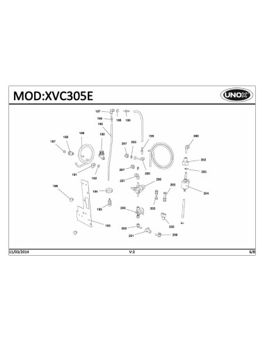 Pièces détachées UNOX XVC305E Annee 2014 - UNOX XVC305E - Annee 2014 - Unox