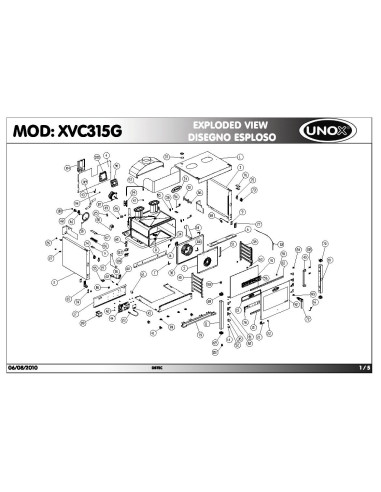 Pièces détachées UNOX XVC315G Annee 2010 - UNOX XVC315G - Annee 2010 - Unox