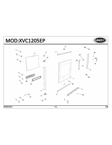 Pièces détachées UNOX XVC1205EP Annee 2014 - UNOX XVC1205EP - Annee 2014 - Unox