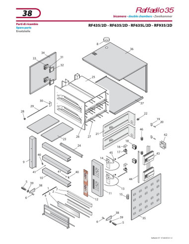 Pièces détachées ZANOLLI RF435-2D Annee 01-2012 