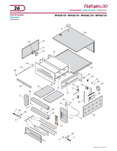 Pièces détachées ZANOLLI RF630-1D Annee 01-2012 