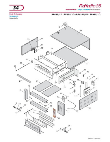 Pièces détachées ZANOLLI RF935-1D Annee 01-2012 