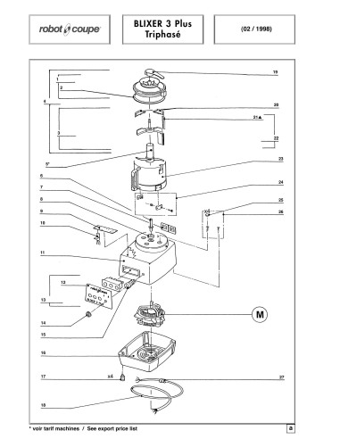 Pièces détachées pour Blixer Blixer 3 Plus tri - Robot Coupe 