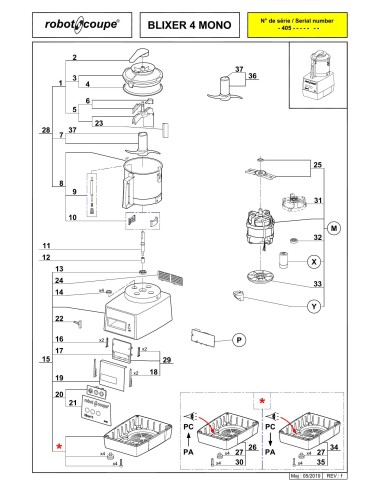 Pièces détachées pour Blixer Blixer 4 - 3000 - Robot Coupe 