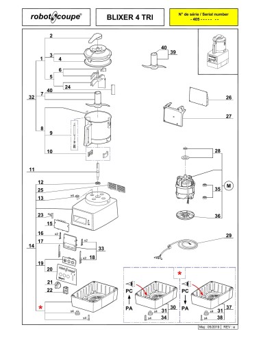 Pièces détachées pour Blixer Blixer 4 - tri - Robot Coupe 