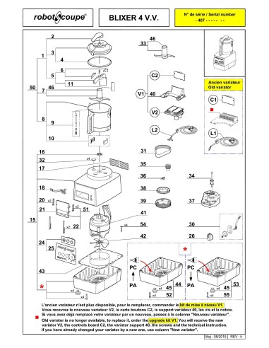 Pièces détachées pour Blixer Blixer 4 V.V. - Robot Coupe 