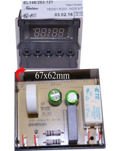 Timer Cottura Indesit C00064099 pour Fourneau Vitrocéramique Hotpoint 