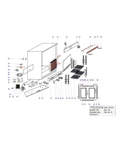 Arrière de bar - référence BA25S S/A - Tefcold 