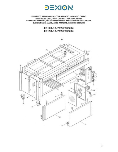 Pièces détachées DEXION EC120-10-704 Annee 0 