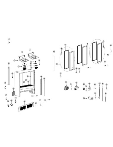 Réfrigérateur vitré - référence FS1600H - Tefcold 