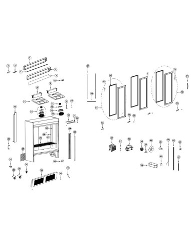 Réfrigérateur vitré - référence FSC1600H - Tefcold 