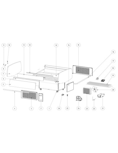 Réfrigérateur noir pour achats impulsifs - référence PDC125 - Tefcold 