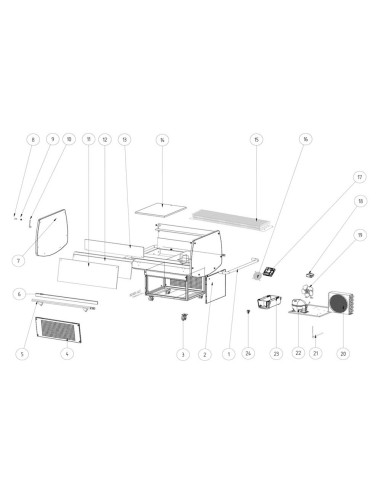 Réfrigérateur noir pour achats impulsifs - référence PDC90 - Tefcold 