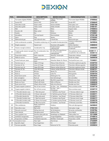 Pièces détachées DEXION EF230-10-712 Annee 0 