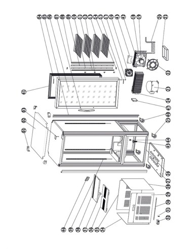 Armoire vitrée réfrigérée - référence UPD200 - Tefcold 