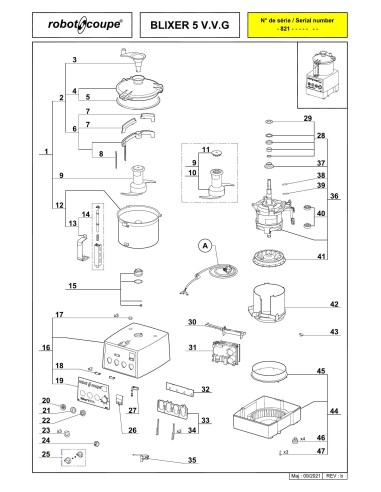 Pièces détachées pour Blixer Blixer 5 V.V. G - Robot Coupe 